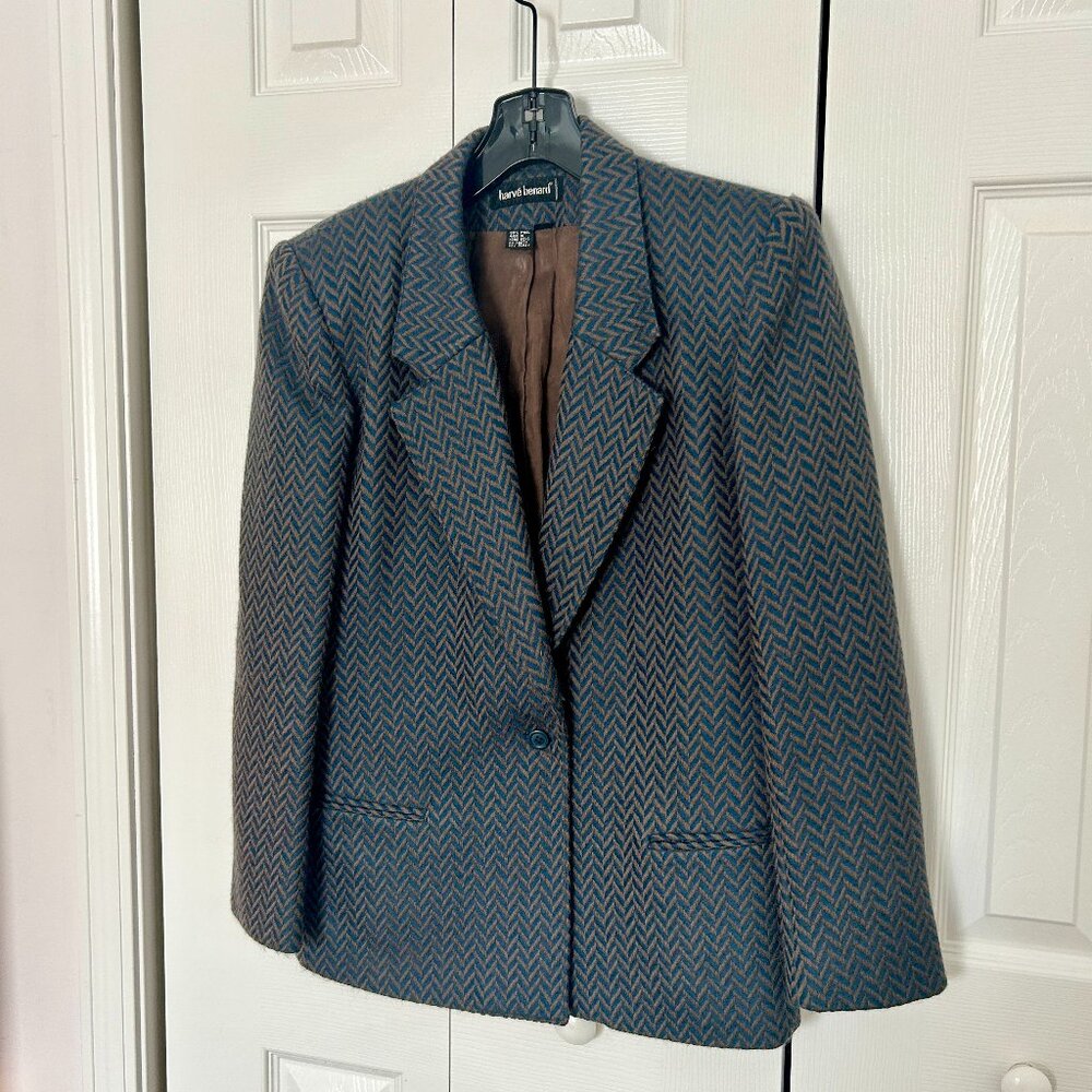 Vintage 100% Wool Blazer Harve Benard
